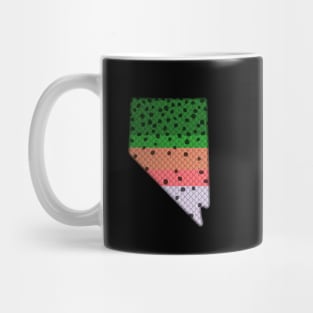 Trout Fishing Rainbow Trout Pattern Nevada State Map Mug